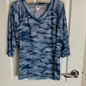 Christopher & Banks blue camo top